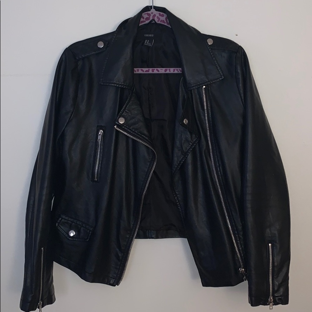Faux leather jacket